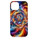 Dynamic Color Vortex iPhone 15 Plus Black UV Print PC Hardshell Case Front