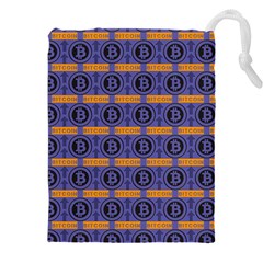 Bitcoin Logo Pattern Drawstring Pouch (4xl) by ExtraAwesomeSauce
