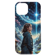Enchanting Fantasy Night Sky Scene Iphone 15 Plus Black Uv Print Pc Hardshell Case by ExtraAwesomeSauce