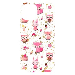 Pink Woodland Animals, Koteto Iphone 15 Black Uv Print Pc Hardshell Case by kyorashop23