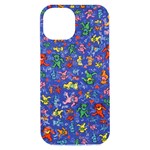 Grateful Dead Dancing Bears Pattern iPhone 15 Plus Black UV Print PC Hardshell Case Front