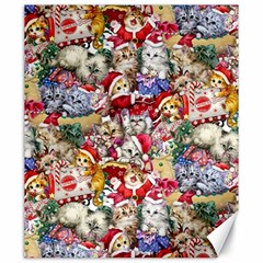Pattern Kitten Christmas Canvas 20  X 24  by Bedest