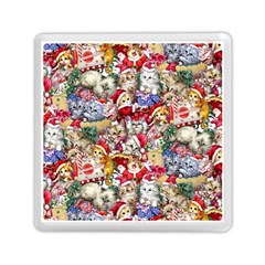 Pattern Kitten Christmas Memory Card Reader (square) by Bedest