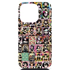 Spanish Gothic Girls Pattern Iphone 14 Pro Black Uv Print Case by violetheavensky