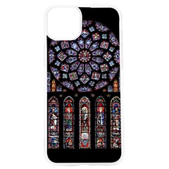 Chartres Cathedral Notre Dame De Paris Stained Glass Iphone 15 Pro Tpu Uv Print Case by Grandong