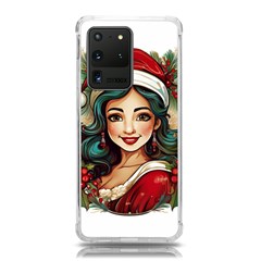 Young Woman With Santa Claus Clothes Isolated Illustration Wb Samsung Galaxy S20 Ultra 6 9 Inch Tpu Uv Case by dflcprintsclothing