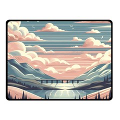 Artwork Painting Sculpture Nature Two Sides Fleece Blanket (small) by Salmanaz77