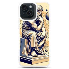 Thinker Sculpture Design Geometric Iphone 15 Plus Tpu Uv Print Case by Salmanaz77