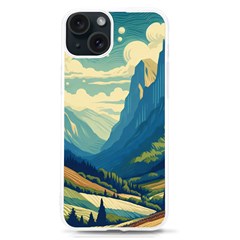 Mountains Nature Forest Landscape Iphone 15 Tpu Uv Print Case by Salmanaz77