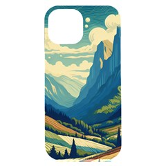 Mountains Nature Forest Landscape Iphone 15 Plus Black Uv Print Pc Hardshell Case by Salmanaz77
