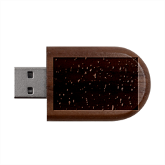 Christmas Sky Happy Wood Oval Usb Flash Drive by Dutashop