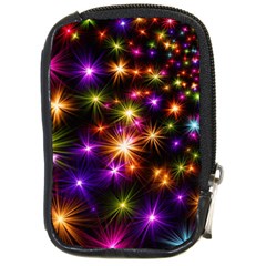 Star Colorful Christmas Abstract Compact Camera Leather Case by Dutashop