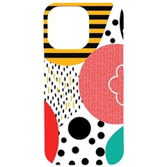 Geometric Design 07 Iphone 15 Pro Max Black Uv Print Pc Hardshell Case by myclothy