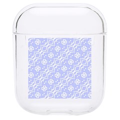 Light Purple And White Floral Pattern Hard Pc Airpods 1/2 Case by SpinnyChairDesigns