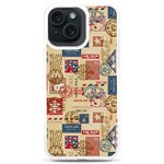 Letters Writing Paper Text Pattern iPhone 15 Plus TPU UV Print Case Front