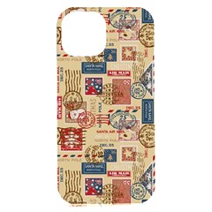 Letters Writing Paper Text Pattern Iphone 15 Plus Black Uv Print Pc Hardshell Case by Apenda