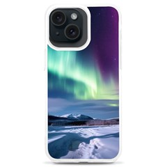 Northern Lights Aurora Night Nature Iphone 15 Plus Tpu Uv Print Case by Posterlux