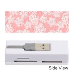 Lace White Ornamental Textile Memory Card Reader (stick) by Paksenen