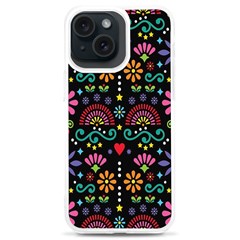 Mexican Folk Art Seamless Pattern Colorful Iphone 15 Plus Tpu Uv Print Case by Paksenen