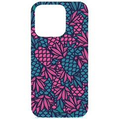 Summer Pineapples Iphone 15 Pro Black Uv Print Pc Hardshell Case by Paksenen