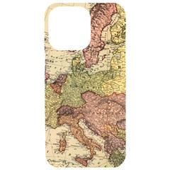 Retro Old Vintage Map Of Europe Iphone 15 Pro Max Black Uv Print Pc Hardshell Case by Bedest