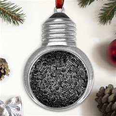 Be True Be Yourself Typographic Print Pattern Metal Light Bulb Shape Ornament by dflcprintsclothing