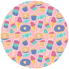 Ice Cream Donut Sweets Candie Wooden Puzzle Round by Apenda