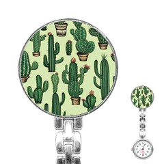 Cactus  Stainless Steel Nurses Watch by pollyparadiseartshop