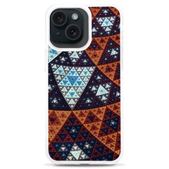 Fractal Triangle Geometric Abstract Pattern Iphone 15 Plus Tpu Uv Print Case by Cemarart