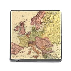 Retro Old Vintage Map Of Europe Memory Card Reader (square 5 Slot) by Bedest