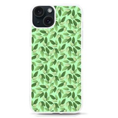 Leaves Pattern Texture Seamless Iphone 15 Tpu Uv Print Case by Hannah976
