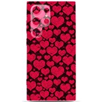 Valentines Day Hearts Pattern Love Red Samsung Galaxy S24 Ultra 6.9 Inch Black TPU UV Case Front