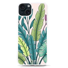 Illustrations Plants Nature Leaves Iphone 15 Tpu Uv Print Case by Salmanaz77