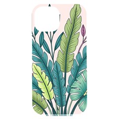 Illustrations Plants Nature Leaves Iphone 15 Plus Black Uv Print Pc Hardshell Case by Salmanaz77