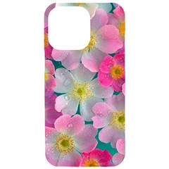 Pink Neon Flowers Flower Iphone 15 Pro Max Black Uv Print Pc Hardshell Case by Cemarart