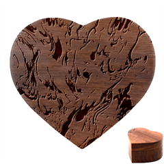 Phoenix Heart Wood Jewelry Box by kaleidomarblingart