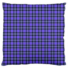 Blue Tartan Plaid 1 Large Cushion Case (one Side) by dressshop