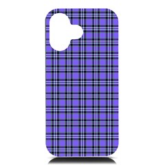 Blue Tartan Plaid 1 Iphone 16 Black Uv Print Pc Hardshell Case by dressshop