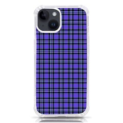 Blue Tartan Plaid 1 Iphone 14 Tpu Uv Print Case by dressshop