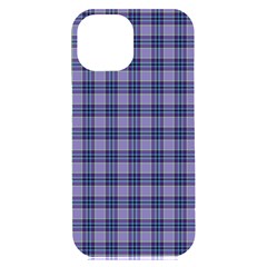 Purple Plaid Tartan 1 Iphone 15 Plus Black Uv Print Pc Hardshell Case by dressshop