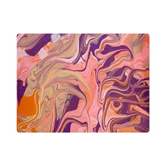 Pink Ribbon Premium Plush Fleece Blanket (mini) by kaleidomarblingart