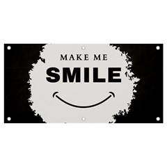 Black And White Simple Make Me Smile T Shirt 20250203 014057 0000 Banner And Sign 4  X 2  by Cowcow2005
