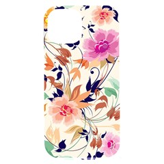Abstract Floral Background Iphone 15 Plus Black Uv Print Pc Hardshell Case by kyorashop23