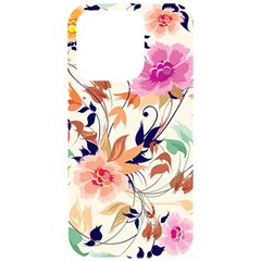 Abstract Floral Background Iphone 15 Pro Black Uv Print Pc Hardshell Case by kyorashop23