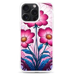 Fantasy Pink Flowers Stained Glass Iphone 15 Pro Max Tpu Uv Print Case by Grandong