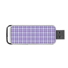 Purple Plaid Tartan 2 Portable Usb Flash (one Side) by dressshop
