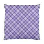 Purple Plaid Tartan 2 Diagonal Standard Cushion Case (Two Sides) Back