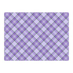 Purple Plaid Tartan 2 Diagonal Two Sides Premium Plush Fleece Blanket (mini) by dressshop
