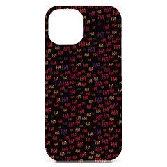 Pattern Ha Ha Ha  Abstract Black Dark Doodle Hahaha Pattern Physco Iphone 15 Plus Black Uv Print Pc Hardshell Case by Salmanaz77