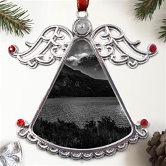 Nahuel Huapi Lake And Andes Range Mountains Landscape, Bariloche, Argentina Metal Angel With Crystal Ornament by dflcprintsclothing